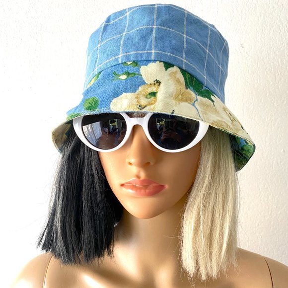 Colorful Bucket Hat Mixed Print Hat Floral Hat Summer Hat Hippie Boho Festival - Picture 4 of 9